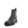 Bottines de pluie noires et léopard Verbenas
